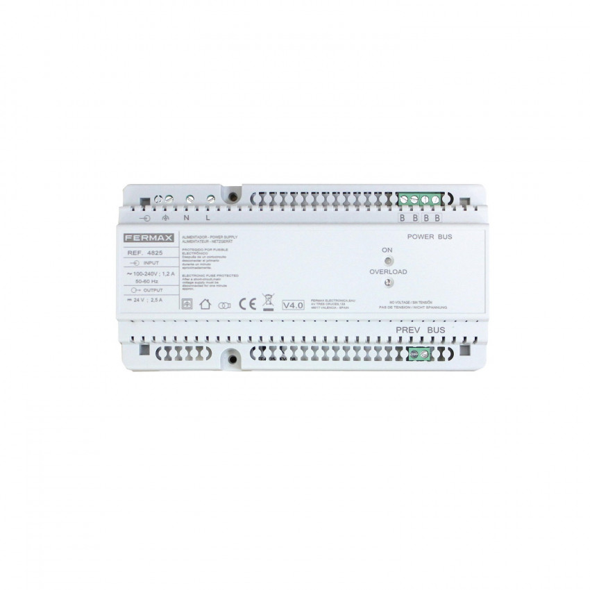 Power supply + Filter FERMAX DIN10 24VDC-2.5A 4825 