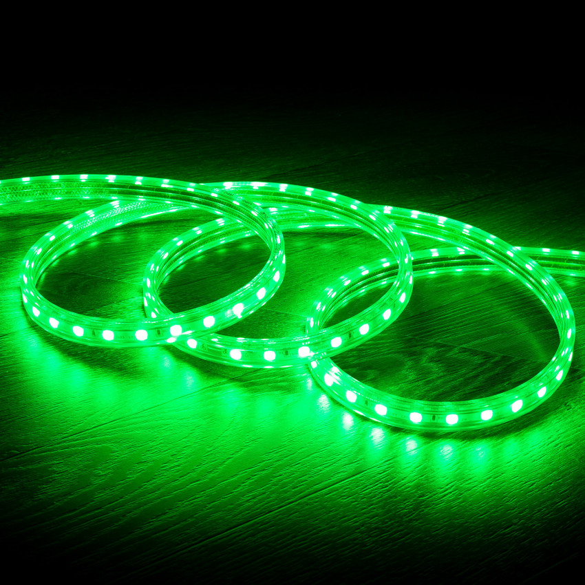 Green LED Strip 220V AC 60 LED/m IP65