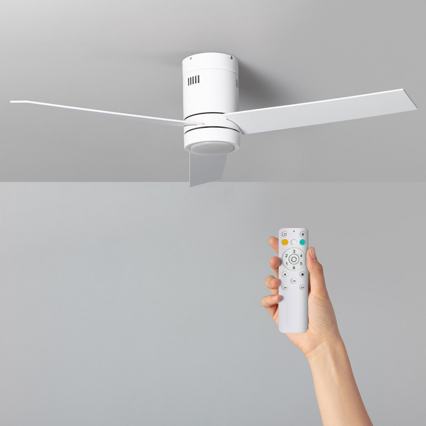 Tydir White LED Ceiling Fan with DC Motor 132cm