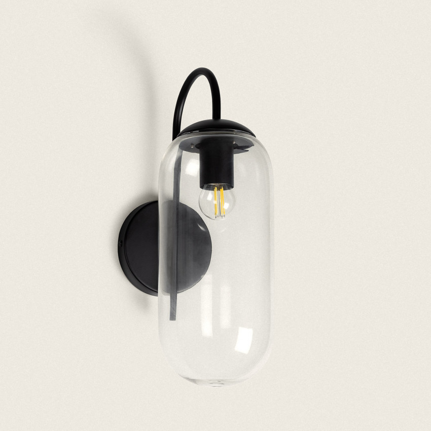 Dubah Metal & Glass Outdoor Wall Lamp 