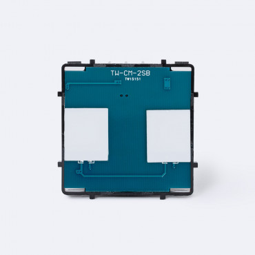 Double Tactile Switch with Modern Glass Frame - Black