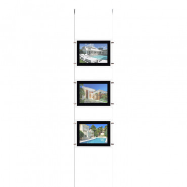 KIT: DIN A3 Hanging Led Display Sign - Horizontal - Several options