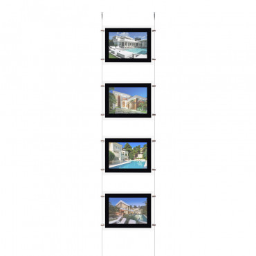 KIT: DIN A3 Hanging Led Display Sign - Horizontal - Several options