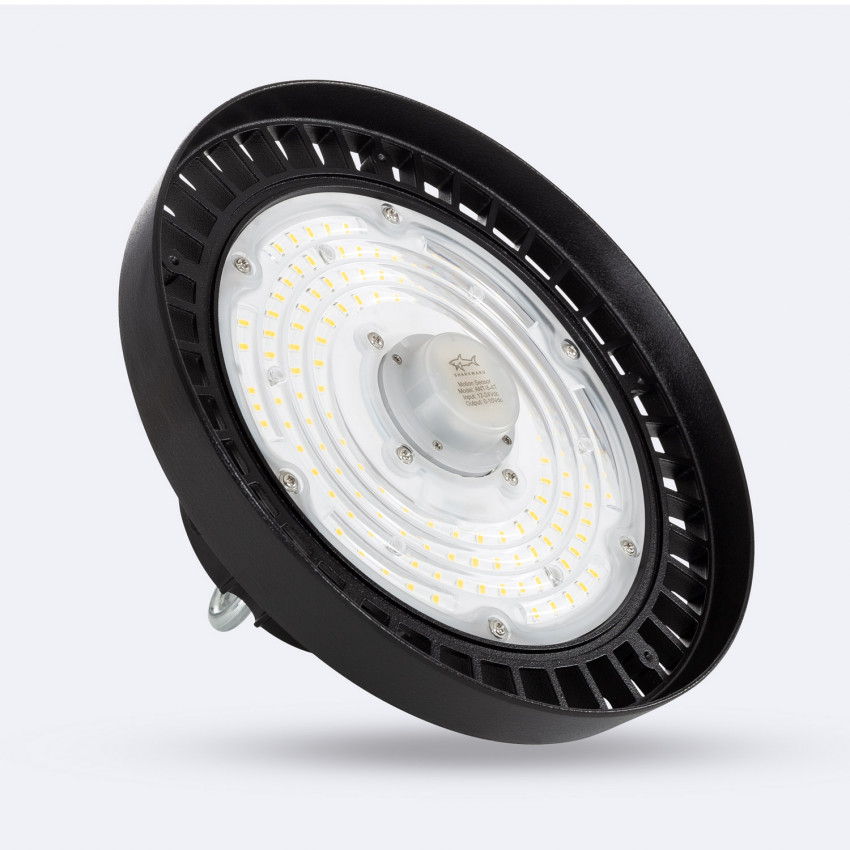 Product photography: 100W Industrial UFO HBD Smart High Bay 0-10V LIFUD Dimmable 150lm/W 