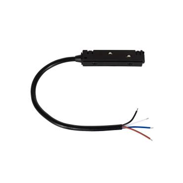 Connector with Cable for External Power Supply for Single Circuit Magnetic Track 20mm - Black