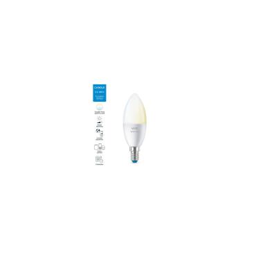 Pack of 2u 4.9W E14 C37 Smart WiFi + Bluetooth WIZ CCT Dimmable LED Bulbs -