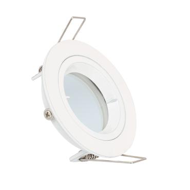 White Round Downlight Frame for GU10 / GU5.3 LED Bulbs with  Ø65 mm Cut-Out - White