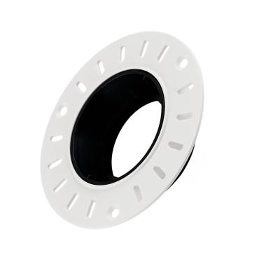 Suefix Round Tilting Low UGR Downlight Ring Plaster integration for GU10 / GU5.3 LED Bulbs with Ø70 mm Cut Out - White
