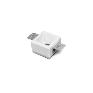 Square Downlight Frame Plasterboard Integration for LED Bulb GU10 / GU5.3 Cut 83x83 mm UGR17 - White