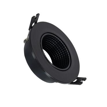 Round Tilting Downlight Frame for a GU10/GU5.3 LED Bulb Cut Ø 75 mm - White / Black