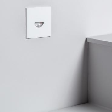 2W Guell Square Aluminium LED Wall Spotlight in White IP65 -