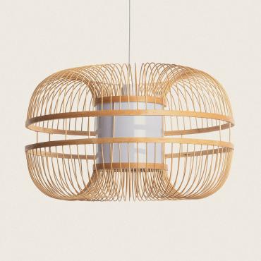 Ofelia Bamboo Pendant Lamp - White braided
