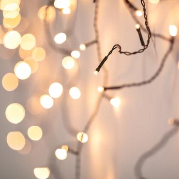 3m Extension for Outdoor Carambano LED Garland Curtain with Black Cable - 2700K