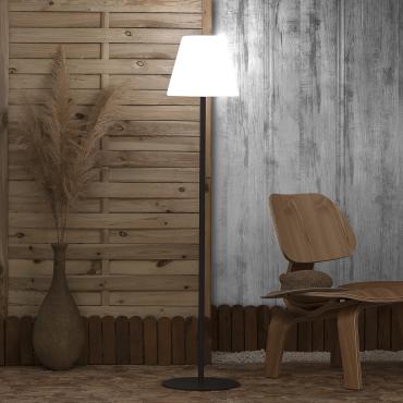 Larso Metal Solar Outdoor LED Floor Lamp - 3000K