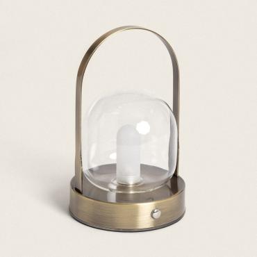 Olena 3W Portable LED Table Lamp with USB Rechargeable Battery - Gold