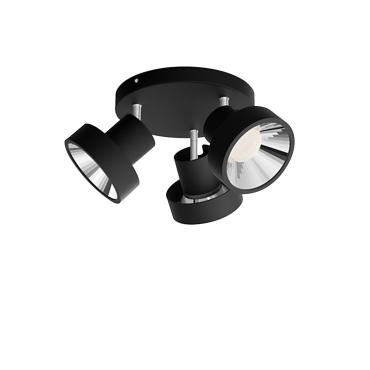 12.9W PHILIPS Triple Bukko LED Ceiling Light - Black