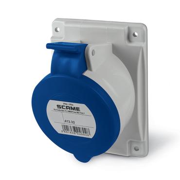 SCAME Optima Series 32 A Watertight Wall Base - IP54 - 2P + PE