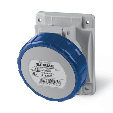 SCAME Optima Series 16 A Watertight Wall Base - IP67 - 3P + PE