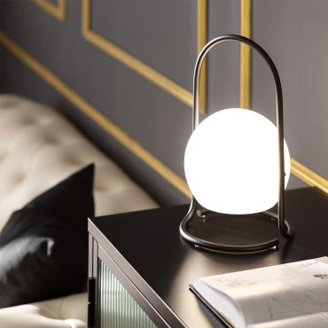 2.5W Mkono Portable Outdoor LED Table Lamp with USB Rechargeable Battery - Black