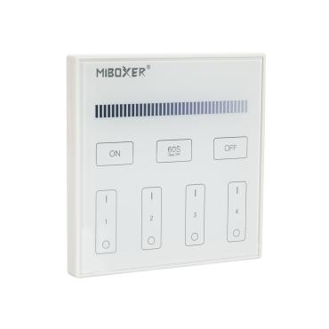 220-240V AC Wall Mounted RF Remote for LED Monchrome 4 RF Zone Dimmer Mi Boxer T1 - White