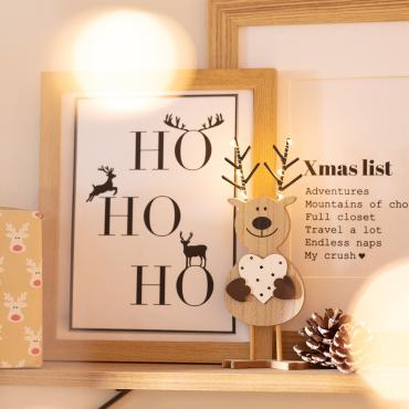 Reindeer LED Light with Battery - Natural