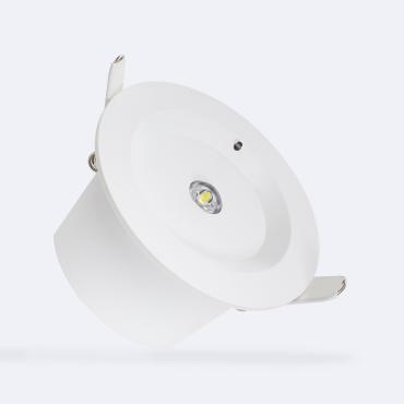 Non Permanent LED Emergency Recessed Light with Ø95 mm Cut Out 120lm - 2 W