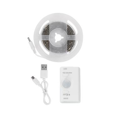 LED Strip 3.7V DC 30LED/m 1m IP20 with Motion Sensor & Rechargeable Battery - 1 m