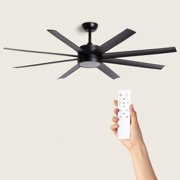 Hildra Silent Ceiling Fan with DC Motor in Black 157cm - Remote Control