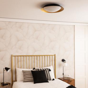 30W Taylor Round CCT Selectable Metal Ceiling Lamp Ø500mm - White / Gold