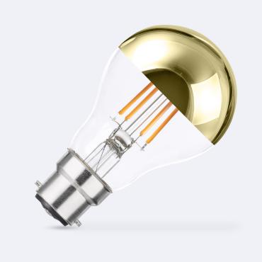 6W B22 A60 Dimmable Gold Reflect LED Filament Bulb 600lm - No Flicker