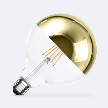 8W E27 G125 Gold Reflect Filament LED Bulb 800lm - No Flicker