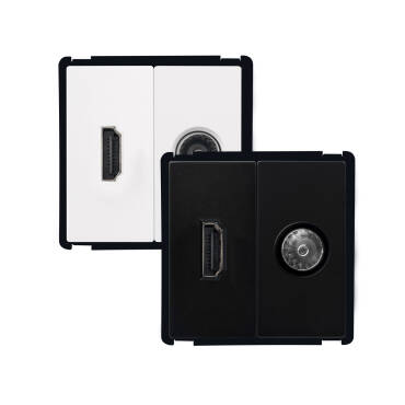 Presa TV + HDMI Modern Bianco