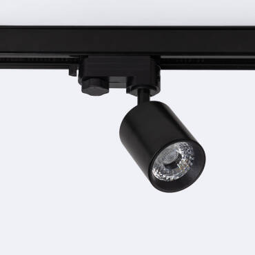 Faretto LED  Binario Trifase 10W Regolabile New Mallet Nero No Flicker UGR15 3000K
