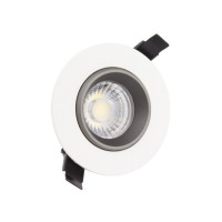 Faretto Downlight LED COB Orientabile 360° Rotondo 7W Design