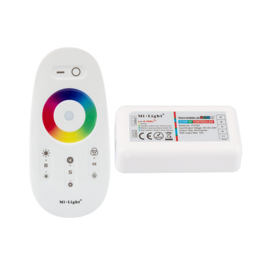 Controller Regolatore Touch Striscia LED RGBW 12/24V DC con Telecomando RF