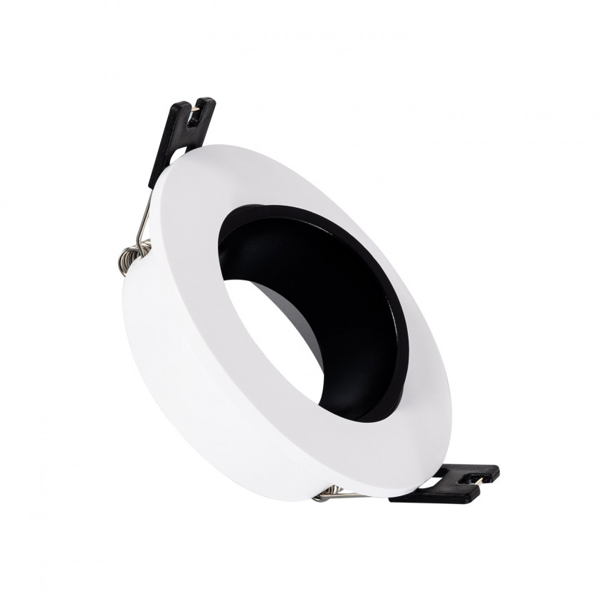Portafaretto Downlight Conico Basso UGR Nero per Lampadina LED GU10 / GU5.3 Foro Ø 90mm