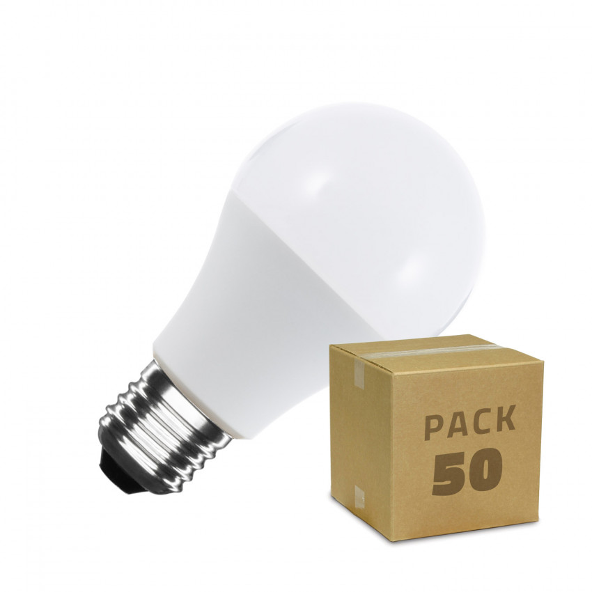 Box da 50 Lampadine LED E27 A60 5W Bianco Freddo