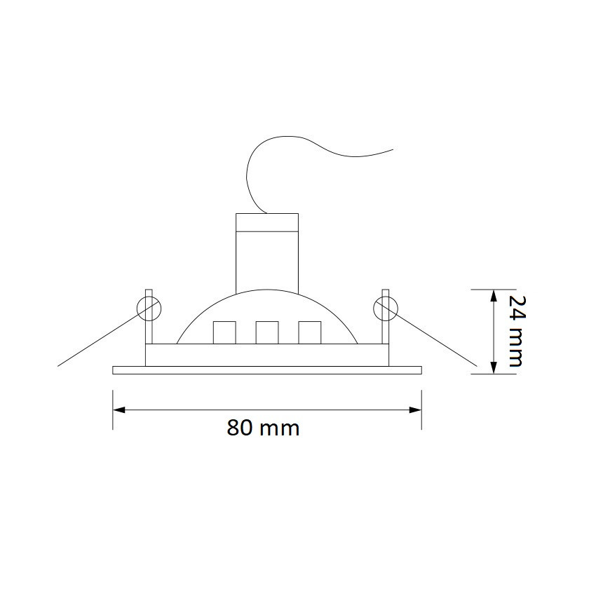 Aro Downlight Cuadrado Basculante 83mm