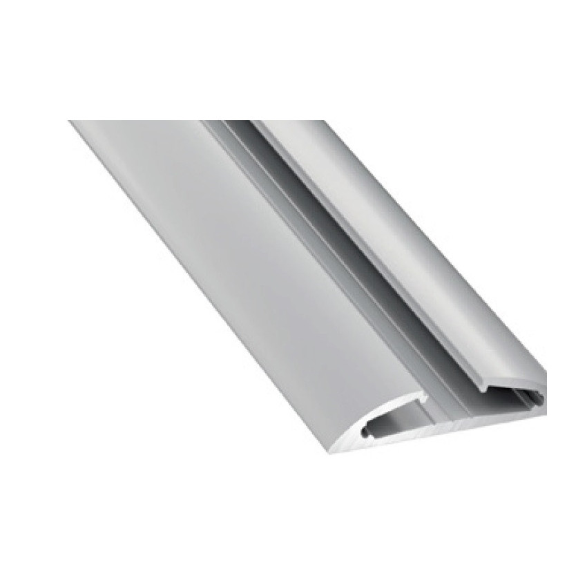 Profilo in Alluminio a Superficie Semicircolare 2m Grigio per Doppia Striscia LED fino a 12mm