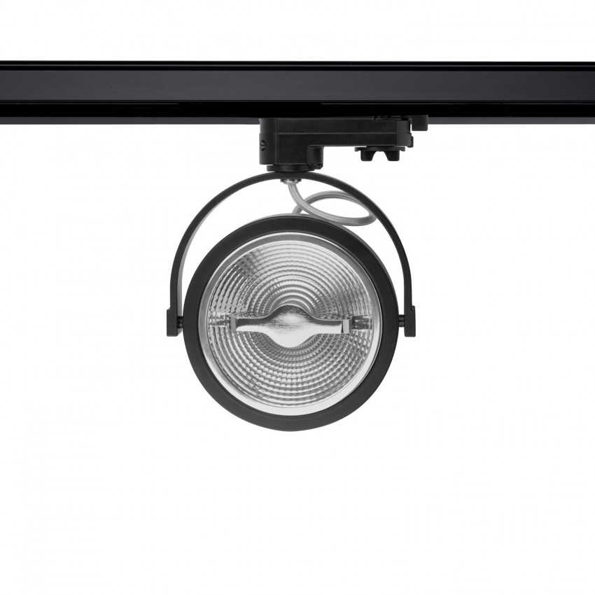 Faretto LED Cree AR111 15W Regolabile per Binario Trifase Nero