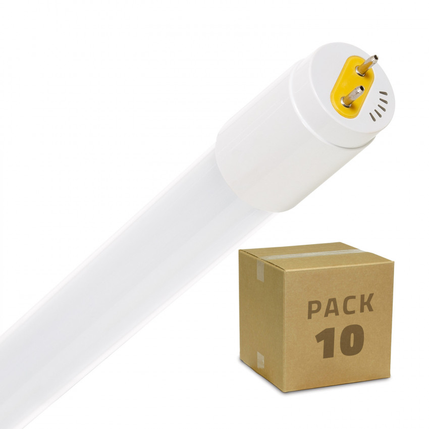 Pack Tubo LED T8 Vetro 90 cm Connessione Unilaterale 14W 110lm/W (10 Qtà)