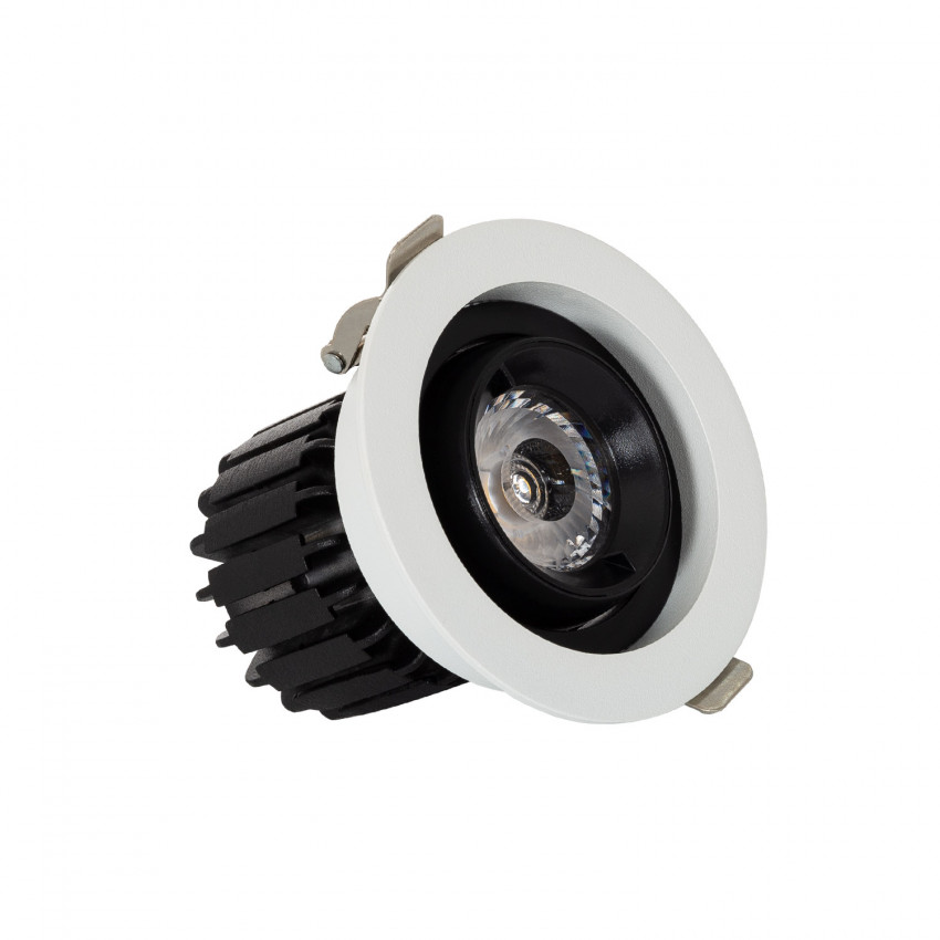 Faretto Downlight LED 7W COB Orientabile 360º Circolare Foro Ø 80mm CRI90 Expert Color No Flicker 