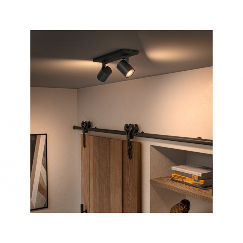 Lámpara de Techo White Ambiance Dos Focos GU10 PHILIPS Runner 