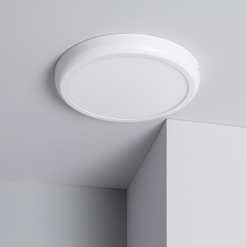 Plafoniera LED 24W Circolare Metallo Ø300 mm Design Bianco