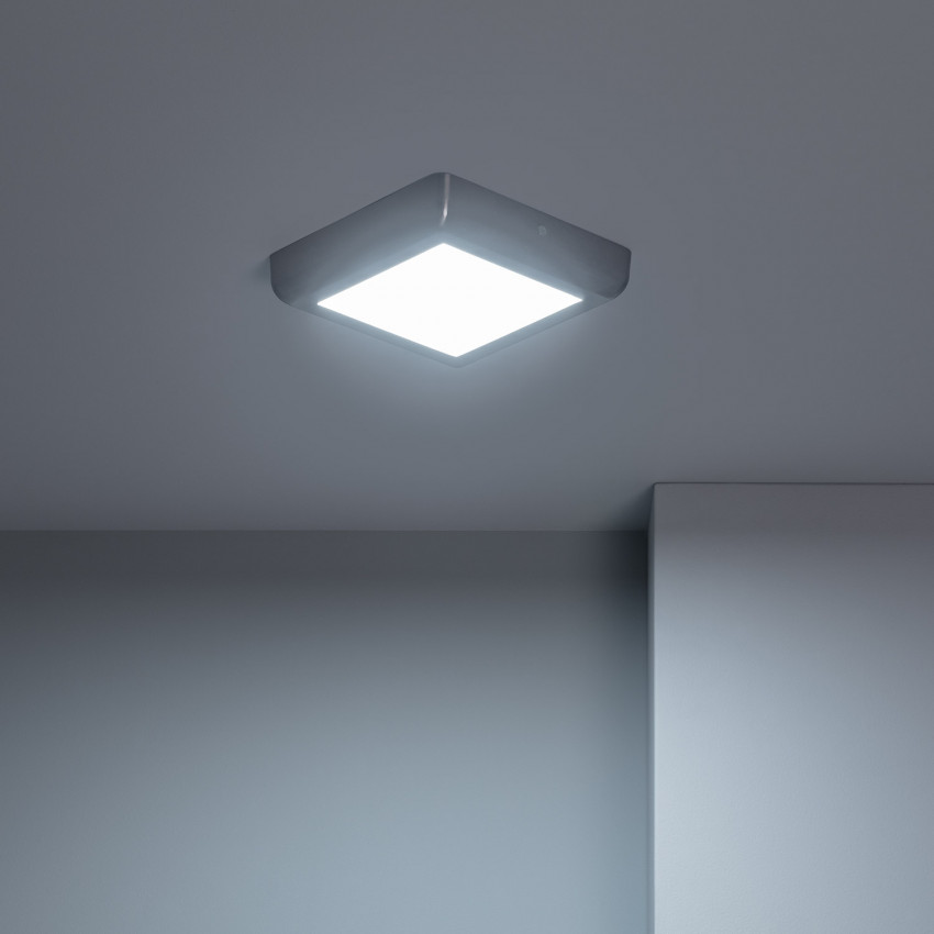 Plafoniera LED Quadrata Silver Design 12W