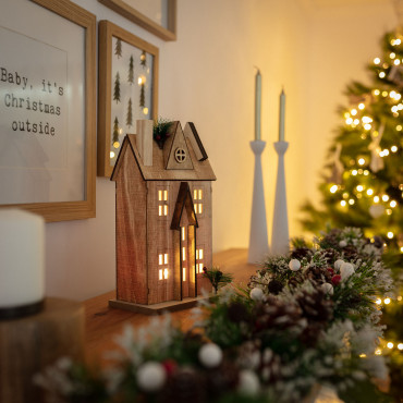 Fotografia del prodotto: Casetta di Natale LED in Legno Rumah