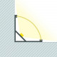 [-] Perfil de Aluminio para Esquinas Semicircular 1m para Tira LED
