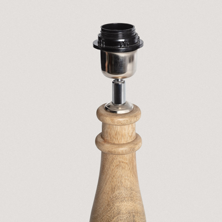 Base Lámpara de Mesa Madera Dinka ILUZZIA