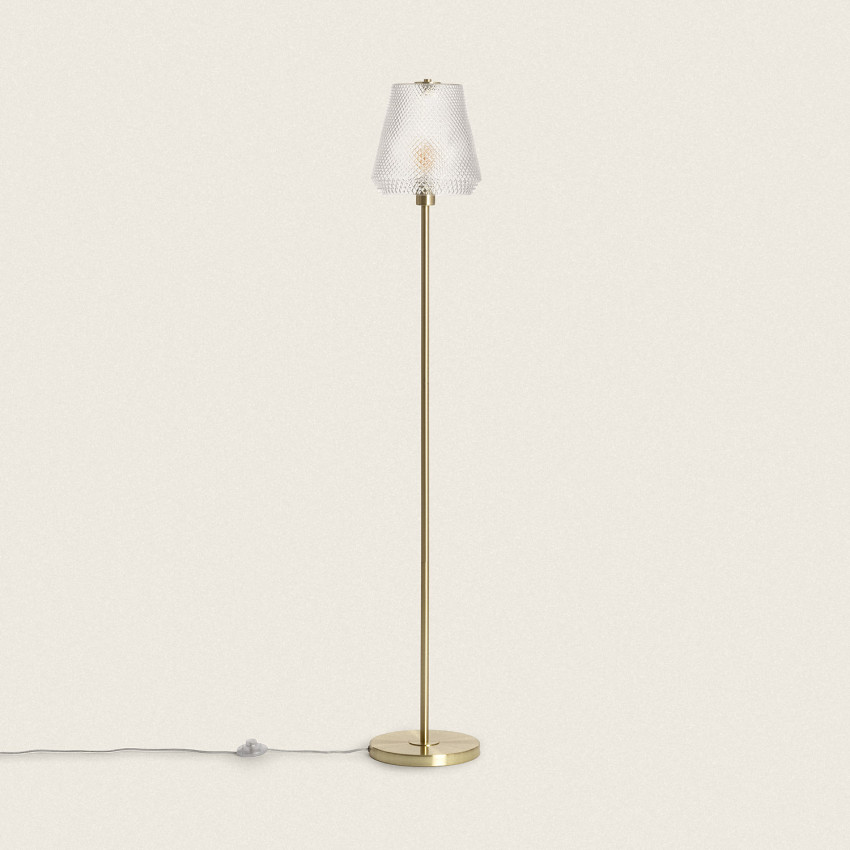 Lampada da Terra Metallo e Vetro Stiklu