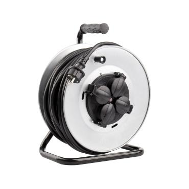 Bobina Prolunga Cavo Elettrico 50m IP44 3x1.5mm Grigio